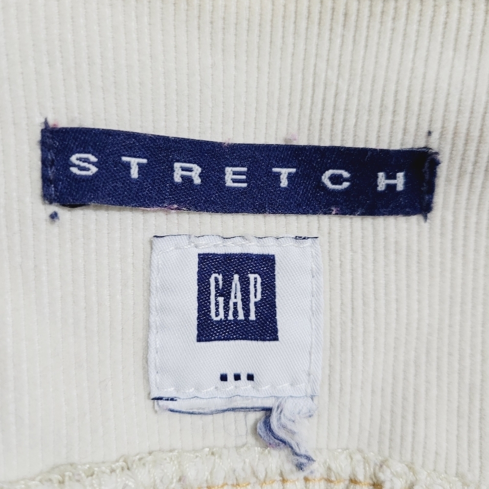 GAP Stretch Corduroy Jacket Women’s Size Medium Tan Button Front - Picture 10 of 10